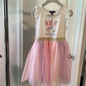 Unicorn birthday girl dress